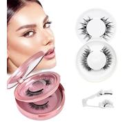 iCovalescent 2 Pair Magnetic Eyelashes, Magnetic Eyelashes with Applicator Reusable, without Eyeliner No Glue Needed Waterproof Eyelashes for Makeup, Party, Gifts