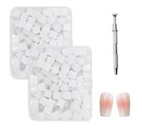 iCovalescent 200 Pcs Nail Sponges for Ombre, with 1 Metal Grabber Nail Brushes Storage Nail Art Tools for Professional and DIY Nail Art Gradient Nail Designs