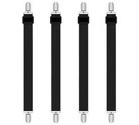 iCovalescent 8 Pieces Bed Sheet Clips, Bed Sheet Clips Adjustable Elastic Straps for Mattress, Ironing Board or Sofa ECC (White, 30 cm-130 cm)