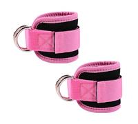 iCovalescent Pack of 2 Foot Straps Cable Pull, Weight Cuffs, Fit Grip Lifting Straps for Fitness, Gym, Workout, Cable Machines, Strength Training Equipment (Pink)