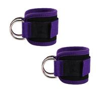 iCovalescent Pack of 2 Foot Straps Cable Pull, Weight Cuffs, Fit Grip Lifting Straps for Fitness, Gym, Workout, Cable Machines, Strength Training Equipment (Purple)