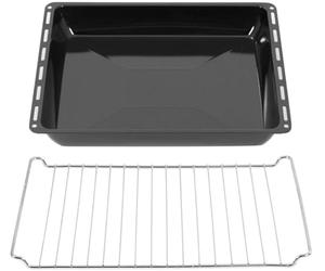 ICQN 445 x 375 x 50 mm Grid & Baking Tray Set, Suitable for Whirlpool, Ignis, Bauknecht, Indesit, Algor, Neckermann, Lloyds, Oven Rack and Enamelled Grease Pan 44.5 x 34 cm