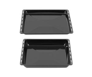 ICQN baking tray 422 x 375 x 31 and 45 mm, enamelled drip tray for oven and stove, suitable for ELECTROLUX, AEG, IKEA, ZANUSSI, JUNO, ZOPPAS scratch-resistant and rust-free