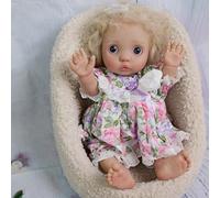 iCradle 16inch -Big Eyes Reborn Dolls Girl 42cm Full Body Vinyl Silicone Realistic Newborn Cute Girl Baby Dolls For Ages 3+