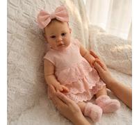 iCradle 22 Inch 55 cm Reborn Baby Dolls Reborn Dolls Blue Eyes