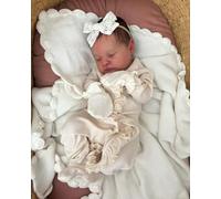 iCradle Babies Dolls Girls Realistic,Baby Cloth Body Sleeping 48CM,Life like Weighted Newborn Doll -Xmas Birthday Cute 19INCH Doll Sleeping Hand Rooted Hair