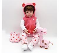 iCradle Reborn Baby Dolls 18 inch 45cm Handmade Weighted Vinyl& Silicone Life Like Newborn Doll Realistic Looking Baby Doll Slimilar Real Baby Similar To Real Cute Babies FasionToddler