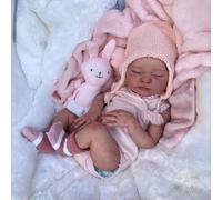 iCradle Reborn Baby Dolls 18/inches reborn baby Girl She has Fine Vinyl, Hand Painting Hair, a Soft Body for Girls's Gift Age 3+