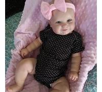 iCradle Reborn Baby Dolls 20 inch 50cm Two Options Reborn Baby Doll Toddler Lifelike Real Soft Touch Maddie with Hand-Drawing Hair Handmade Doll