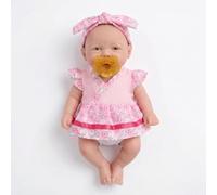 iCradle Reborn Baby Dolls,8 Inch 20cm, Realistic Newborn Dolls,Full Solid Silicone Reborn Dolls Cute Girl Cute Clothes For Kids Ages 3+