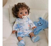 iCradle Reborn Dolls 16 Inch Reborn Doll 42cm Big Brown Eyes Peeka Avatar Life Like Baby Newborn Baby Realistic Newborn Doll For Age 3+