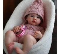 iCradle Reborn Dolls 18inch 48cm Reborn Full Body Vinyl Baby Dolls Girl Anatomically Correct Hand Rooted Hair Realistic Newborn Doll Smile Cute Toy ift for Ages 3+ (GIRL)