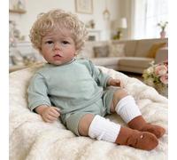 iCradle Reborn Full Body Vinyl Reborn Dolls Boy Realistic 20 Inch 50 cm, Soft Real Life Looking Reborn Baby Dolls with Hair Babies Anatomically Correct for Kid 3+