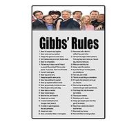 ICRAEZY NCIS Gibbs Rules Vintage Decorated Tin Sign 8x12 Inch Club Bar Garage Wall Art