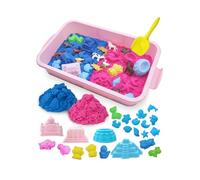 iCrayon Pet Sensory Bin, Animal Sandbox for Toddlers, 30 PCS Play Sand Box with Lid, Preschool Learning Activities Gifts for Boys Girls Age 3+