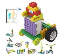 ICreateRobot ICQbot 10 in 1 Coding Robot Kit,270+ Piece ScratchJr Learning Educational APP Remote Voice Programming Building Toys for Age 5+ Kids
