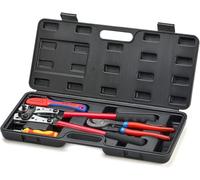 iCrimp Battery Cable Lug Crimper Kit 6-50mm² Copper Terminal Tool Set | Heavy Duty Wire Crimping Tool with 70mm² Cable Cutter, Stripping Knife and Carry Case for Electrical Connections