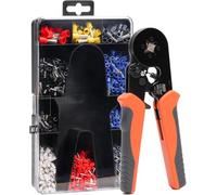 iCrimp Ferrule Crimping Tool Kit with Self-Adjustable Ratcheting Crimper for 0.25-10mm² (23-10 AWG) Wire Ferrules, Includes 770pcs End Sleeves for Precise Electrical Terminal Connections