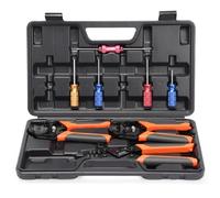 iCrimp KIT-DC02 Deutsch Connectors Crimping Tool Kit, Solid Barrel Terminal Crimper, Weather Pack Metri Pack Terminals Crimper and Plug Removal Tools Set