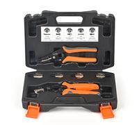 iCrimp SN Ratchet Crimper Kit with 5 Interchangeable Dies | Multi-Function Terminal Crimping Tool Set for IWS4 Solar, Ferrules, Insulated, Non-Insulated & Dupont Connectors