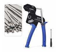 iCrimp WCT322 Stainless Steel Cable Tie Gun, Fastens & Cuts Metal Zip Ties up to 12mm, with 100pcs Stainless Steel Cable Ties, for Automotive, Marine, HVAC & Industrial Use