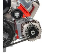 ICT Billet LS Billet Alternator Bracket Low Mount Compatible with Chevy Corvette American Made CNC Machined Aluminum 5.7L 6.0L 6.2L LS1 LSX LS3 LS2 LS6 551667-1