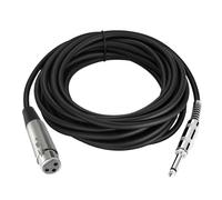 ICTXKDKB 1/4''Jack 6.35mm TS to XLR Female Microphone Mono Cable Foil+Braided Shielded 1.8m 3m 5m 10m(10m)