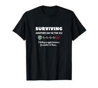 ICU Life 12-Hour Shift Funny Medical Design T-Shirt