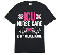 ICU Nurse Care is My Middle Name Funny Neonatology Nurse Comfort Colors Adult Heavyweight T-Shirt