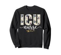 ICU Nurse Coquette Floral Intensive Care Unit Nusing Grad Sweatshirt