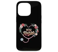 ICU Nurse Critical Care RN Nursing Stethoscope Heart Case for iPhone 13 Pro