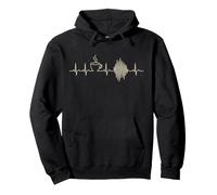 ICU Nurse EKG Heartbeat Coffee Shift Line Art Pullover Hoodie