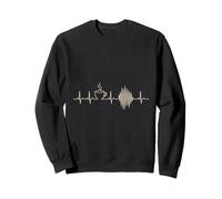 ICU Nurse EKG Heartbeat Coffee Shift Line Art Sweatshirt