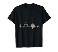 ICU Nurse EKG Heartbeat Coffee Shift Line Art T-Shirt