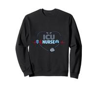 ICU Nurse Heartbeat Stethoscope Lungs Critical Care Medical Sweatshirt
