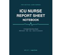 ICU Nurse Report Sheet Notebook: 110 Single-Patient Brain Sheets for Critical Care Nurses - SBAR Handoff, Vitals, Drips & Head-to-Toe Assessment Log | 8.5 x 11