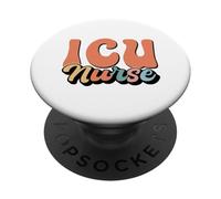 ICU Nurse Retro Critical Care Registered Nurse PopSockets Adhesive PopGrip