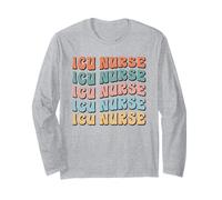 ICU Nurse Retro Wavy Text Critical Care RN Long Sleeve T-Shirt