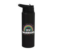 ICU Warriors Rainbow Hearts Stainless Steel Insulated Water Bottle