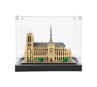 iCUANUTY Acrylic Display Case Compatible with Lego Architecture Notre-Dame de Paris 21061/42670, Dust-Proof Storage and Organisation, Size: 46 x 30 x 36 cm