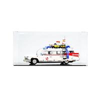 icuanuty Acrylic Display Case Compatible with Lego Icons Ghostbusters ECTO-1 10274, Dust-Proof Storage and Organisation, Size: 55 x 33 x 23 cm
