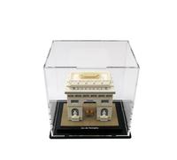 icuanuty Acrylic Display Case for LEGO 21036 Arc de Triomphe Toy, Dust Protected Storage and Organize Display Box for LEGO model, Size: 20x20x25 cm, (Only Display Box)