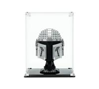 icuanuty Acrylic Display Case for Lego 75328 The Mandalorian Helmet, Dustproof Transparent Box for Models Collectables