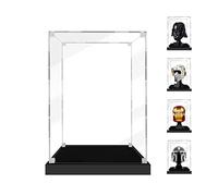 icuanuty Acrylic Display Case for Lego 75349 Captain Rex Helmet, Dustproof Display Case for Models Collectibles Suitable for Lego Helmet Models 75328/75304/75349/75350/75327/75351, 20 x 20 x 25 cm