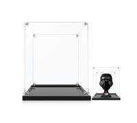 ICUANUTY Acrylic Display Case for Lego for Star Wars Kylo Ren Helmet 75415 - Dustproof Storage, Size: 20 x 20 x 25 cm (Display Case Only, No for Lego Bricks Included)
