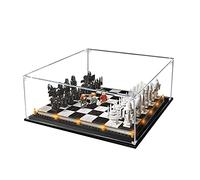 icuanuty Acrylic Display Case for Lego Hogwarts Wizard's Chess 76392, Dustproof Display Box for Models Collectables (Only Case)