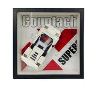 iCUANUTY Display Wall Board for Lego Speed Champions Lamborghini Countach 76908 (without models), Adult Decorative Paintings, Gift Ideas for Lego Car Wall Mount Enthusiasts, Size: 20.5 x 20.5 cm