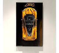 ICUANUTY Display Wall Frame Compatible with Lego Technic P1 42172, Compatible with Lego Car Display, Gift Ideas for Car Wall Mount Enthusiasts, Wall Frame Only! Size: 75 x 45 cm