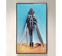 ICUANUTY Display Wall Plaque for Lego 10327 Icons Dune Atreides Royal Ornithopter, Adult Decorative Paintings, Wall Mount for Lego Model Car, Size: 75 x 45 cm, for Lego Models Not Included