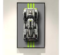 ICUANUTY Display Wall Plate for Lego 42156 Technic Peugeot 9X8 24H Le Mans, Compatible with Lego Car Display, Gift Ideas for Lego Vehicle Wall Mount Enthusiasts, Wall Plate Only! Size: 75 x 45 cm